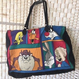 Looney Tunes Vintage Canvas Duffle Bag